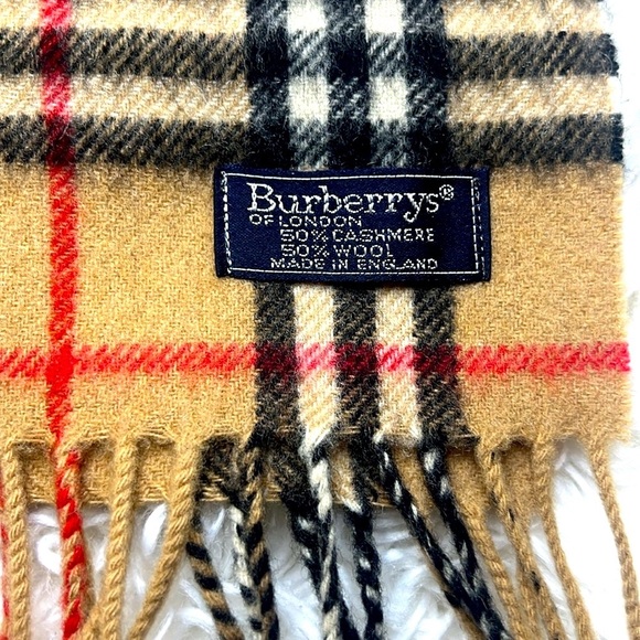 Burberrys plaid wool / cashmere scarf - Picture 4 of 10